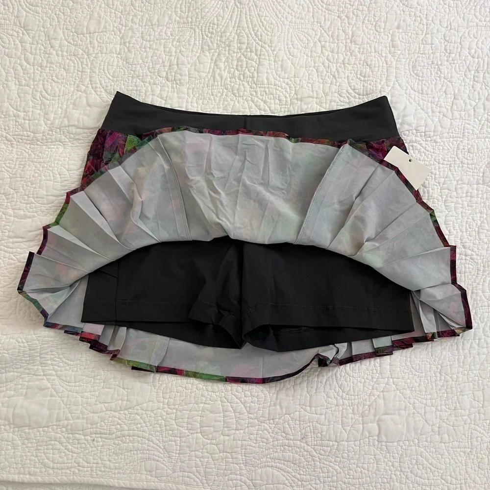 LULULEMON SIDE PLEAT HIGH RISE TENNIS SKIRT/SKORT SIZE 12 MULTICOLOR NWT - Picture 6 of 10
